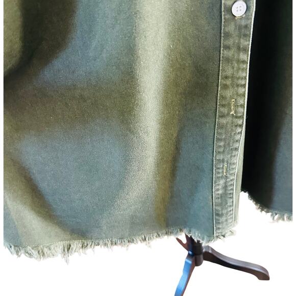 Zilcremo Denim Shirt Dress - Army Green Button Down - 2XL - NWOT - Picture 2 of 8